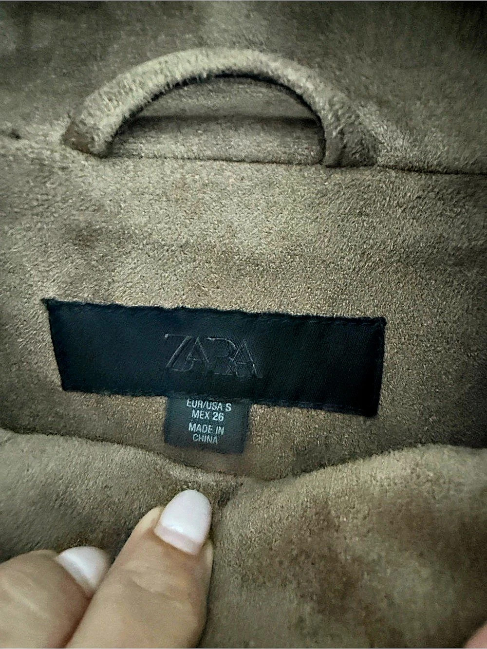 Zara Faux Suede Belted Vest Brown Medium - Picture 9 of 9